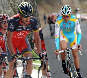 Armstrong et Contador, le premier duel en 2010