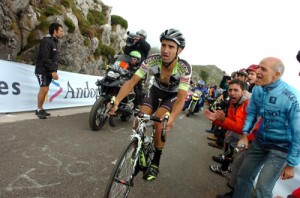 Juan-José Cobo dans l'ascencion de l'Angliru