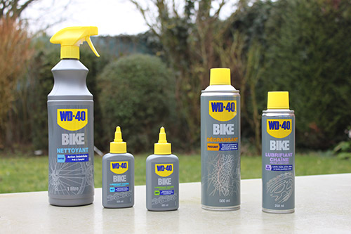 Voici l'ensemble de la gamme WD40 Bike !