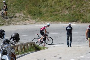 Encouragé par mon fils sur la Haute Route Alpes 2017