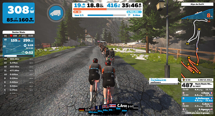 A bloc dans l'Alpe du Zwift, et comme dans la réalité, que c'est dur !